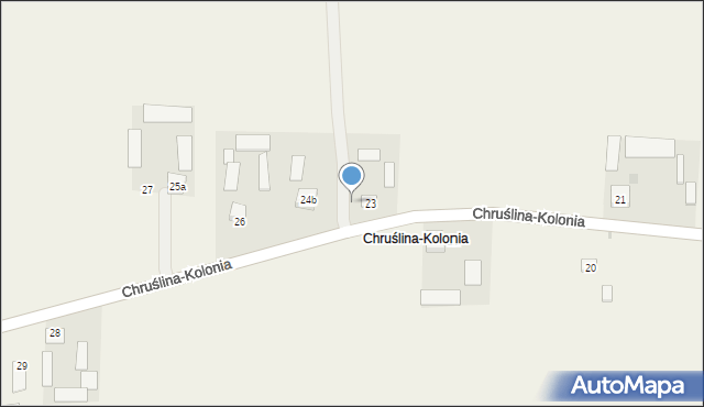 Chruślina-Kolonia, Chruślina-Kolonia, 23a, mapa Chruślina-Kolonia