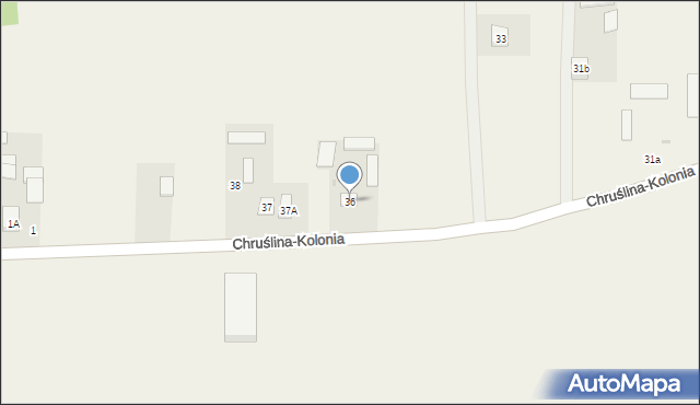 Chruślina-Kolonia, Chruślina-Kolonia, 36, mapa Chruślina-Kolonia