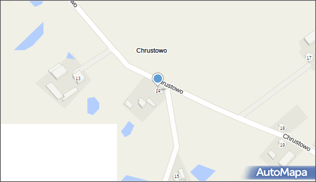 Chrustowo, Chrustowo, 14, mapa Chrustowo