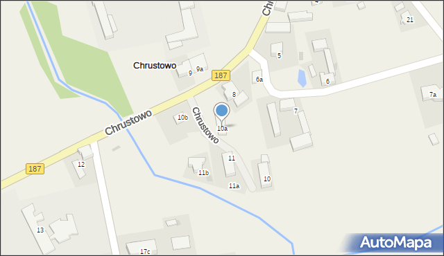 Chrustowo, Chrustowo, 10a, mapa Chrustowo