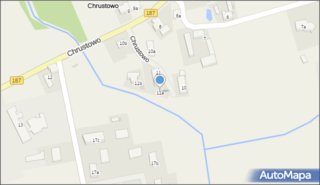 Chrustowo, Chrustowo, 11a, mapa Chrustowo