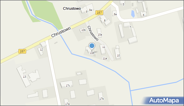 Chrustowo, Chrustowo, 11b, mapa Chrustowo