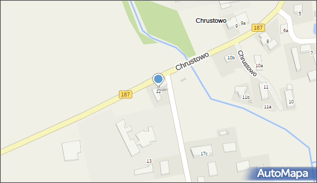 Chrustowo, Chrustowo, 12, mapa Chrustowo