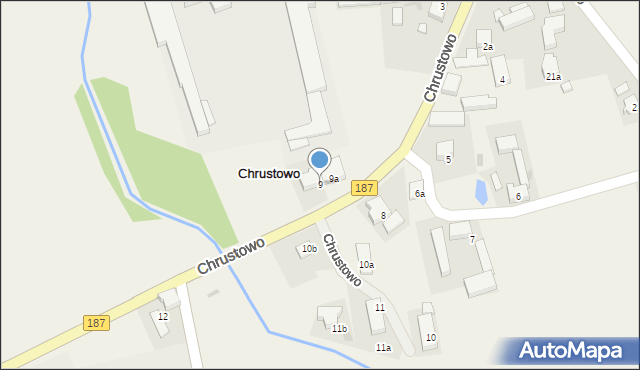 Chrustowo, Chrustowo, 9, mapa Chrustowo