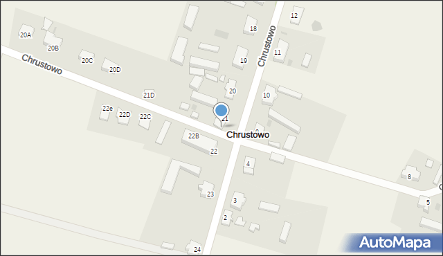 Chrustowo, Chrustowo, 21C, mapa Chrustowo