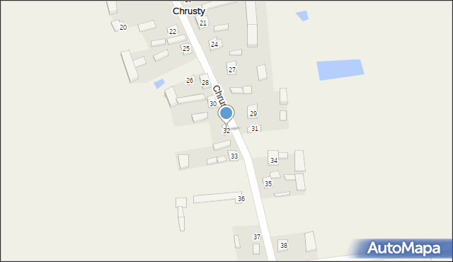 Chrusty, Chrusty, 32, mapa Chrusty