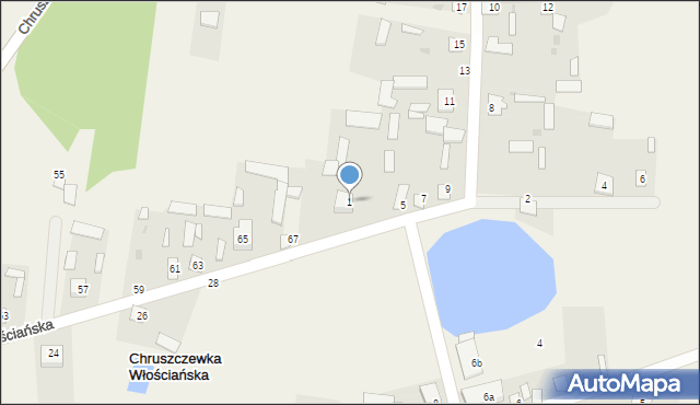 Chruszczewka Szlachecka, Chruszczewka Szlachecka, 1, mapa Chruszczewka Szlachecka