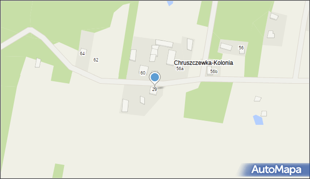 Chruszczewka Szlachecka, Chruszczewka Szlachecka, 29, mapa Chruszczewka Szlachecka