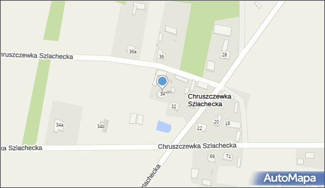 Chruszczewka Szlachecka, Chruszczewka Szlachecka, 34, mapa Chruszczewka Szlachecka