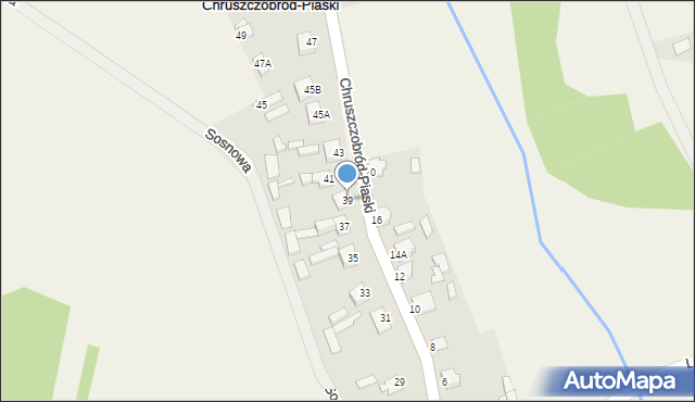 Chruszczobród-Piaski, Chruszczobród-Piaski, 39, mapa Chruszczobród-Piaski