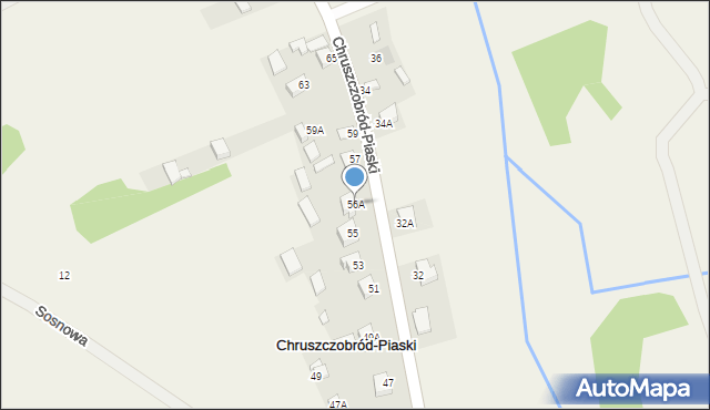 Chruszczobród-Piaski, Chruszczobród-Piaski, 56A, mapa Chruszczobród-Piaski