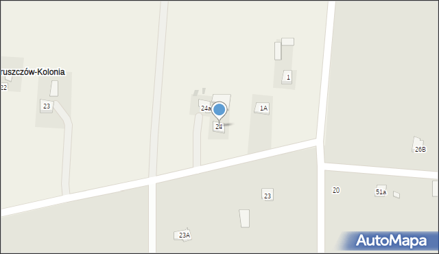 Chruszczów-Kolonia, Chruszczów-Kolonia, 24, mapa Chruszczów-Kolonia