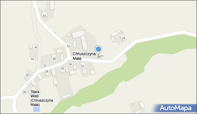 Chruszczyna Mała, Chruszczyna Mała, 28, mapa Chruszczyna Mała