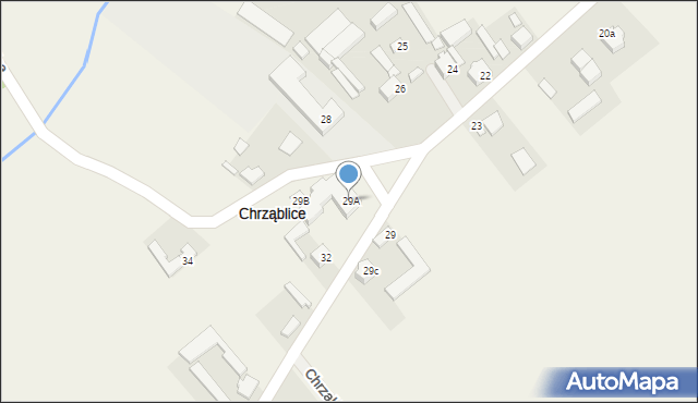 Chrząblice, Chrząblice, 29A, mapa Chrząblice