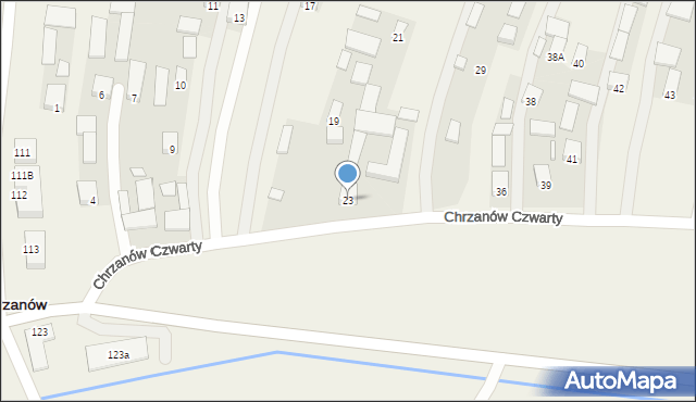 Chrzanów, Chrzanów Czwarty, 23, mapa Chrzanów