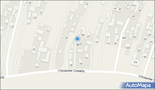 Chrzanów, Chrzanów Czwarty, 38, mapa Chrzanów