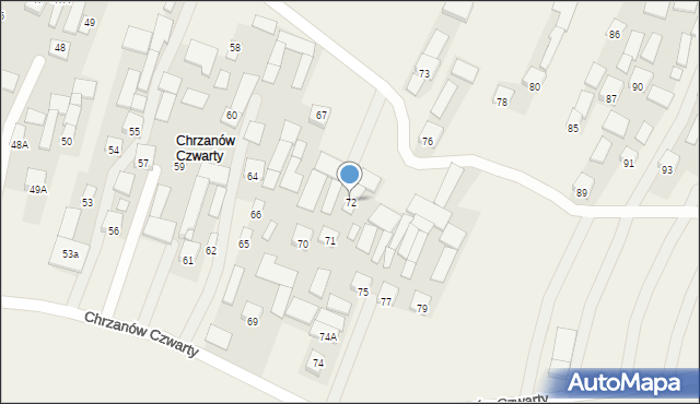 Chrzanów, Chrzanów Czwarty, 72, mapa Chrzanów