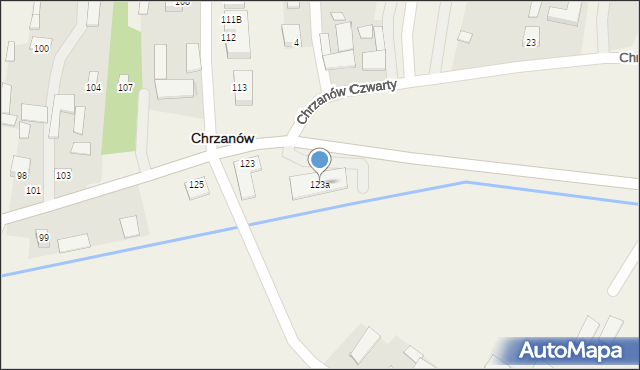 Chrzanów, Chrzanów Pierwszy, 123a, mapa Chrzanów