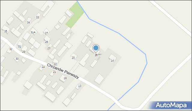 Chrzanów, Chrzanów Pierwszy, 16, mapa Chrzanów