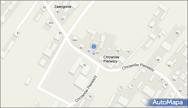 Chrzanów, Chrzanów Pierwszy, 82, mapa Chrzanów