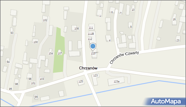 Chrzanów, Chrzanów Trzeci, 113, mapa Chrzanów