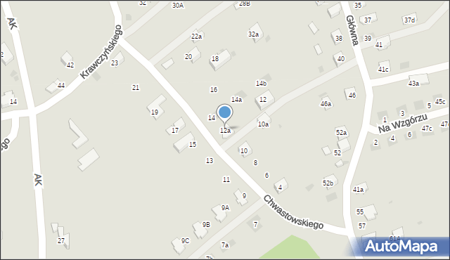 Chrzanów, Chwastowskiego B., 12a, mapa Chrzanów