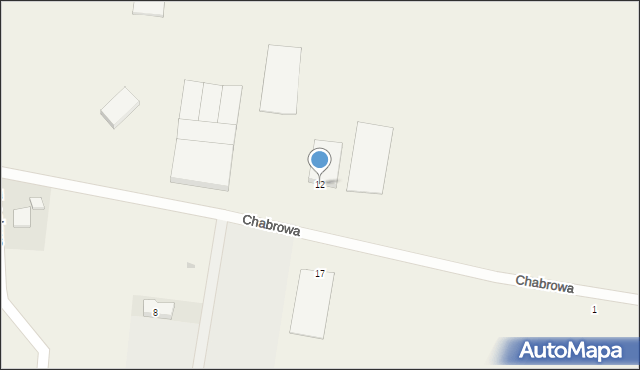 Chrzanów, Chabrowa, 12, mapa Chrzanów