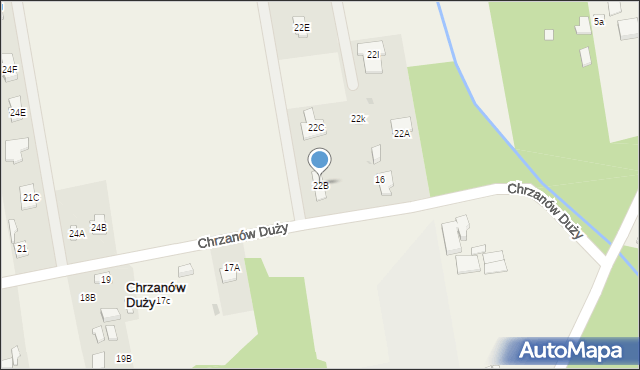 Chrzanów Duży, Chrzanów Duży, 22B, mapa Chrzanów Duży