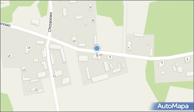 Chrzanowo, Chrzanowo, 9, mapa Chrzanowo
