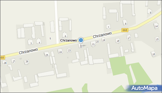 Chrzanowo, Chrzanowo, 22, mapa Chrzanowo