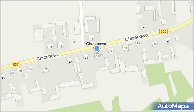 Chrzanowo, Chrzanowo, 23, mapa Chrzanowo