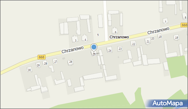 Chrzanowo, Chrzanowo, 25, mapa Chrzanowo