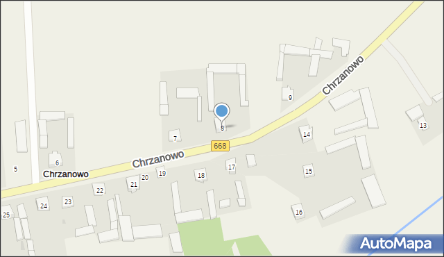 Chrzanowo, Chrzanowo, 8, mapa Chrzanowo