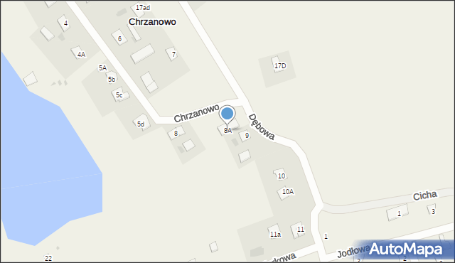 Chrzanowo, Chrzanowo, 8A, mapa Chrzanowo