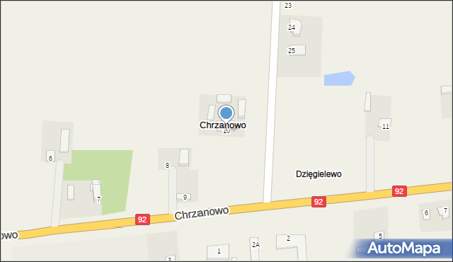 Chrzanowo, Chrzanowo, 10, mapa Chrzanowo