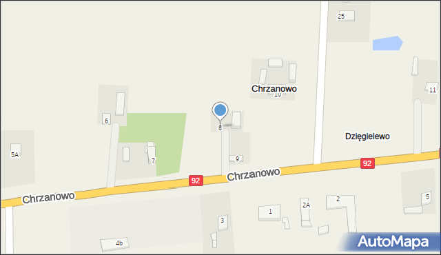 Chrzanowo, Chrzanowo, 8, mapa Chrzanowo