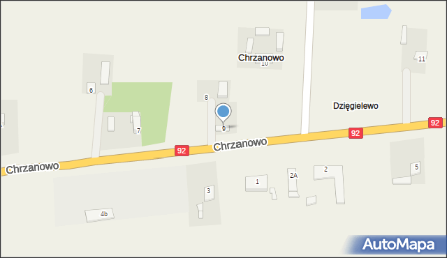 Chrzanowo, Chrzanowo, 9, mapa Chrzanowo