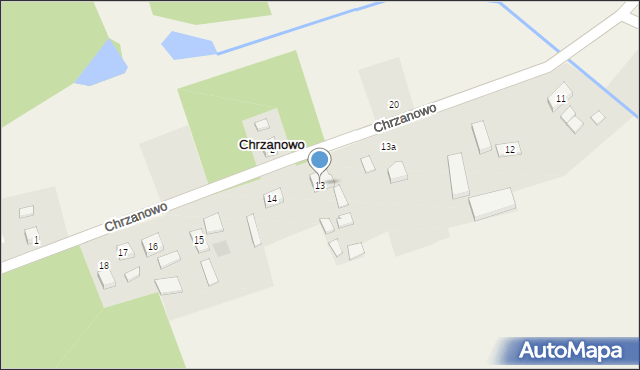 Chrzanowo, Chrzanowo, 13, mapa Chrzanowo