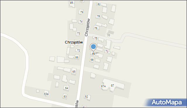 Chrząstów, Chrząstów, 69, mapa Chrząstów