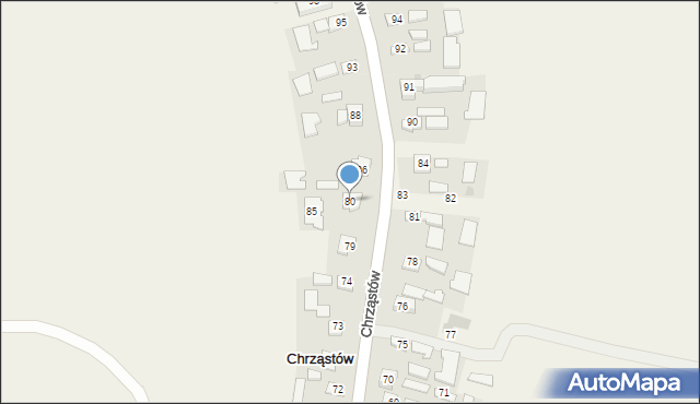 Chrząstów, Chrząstów, 80, mapa Chrząstów