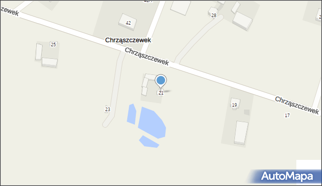 Chrząszczewek, Chrząszczewek, 21, mapa Chrząszczewek