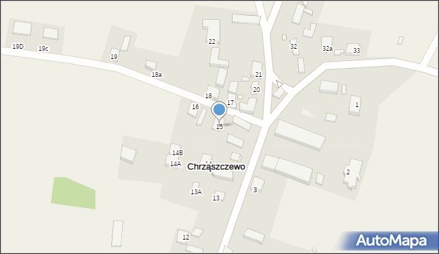 Chrząszczewo, Chrząszczewo, 15, mapa Chrząszczewo