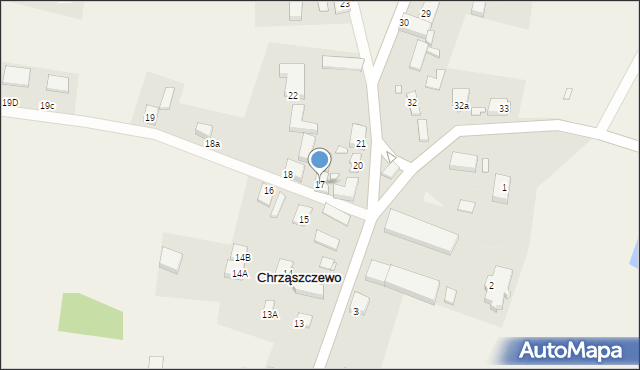 Chrząszczewo, Chrząszczewo, 17, mapa Chrząszczewo