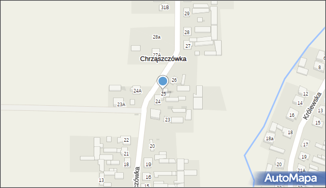 Chrząszczówka, Chrząszczówka, 25, mapa Chrząszczówka