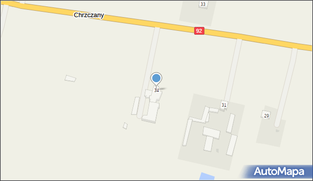 Chrzczany, Chrzczany, 34, mapa Chrzczany