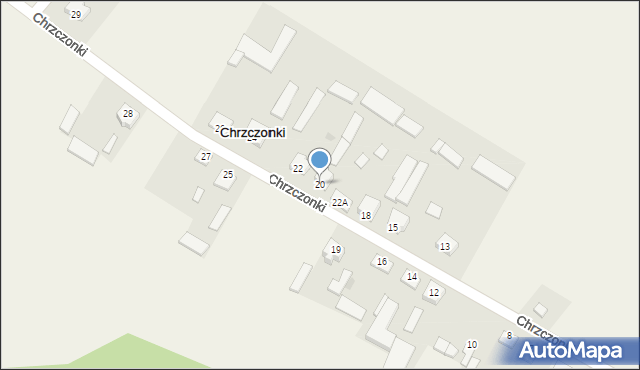 Chrzczonki, Chrzczonki, 20, mapa Chrzczonki