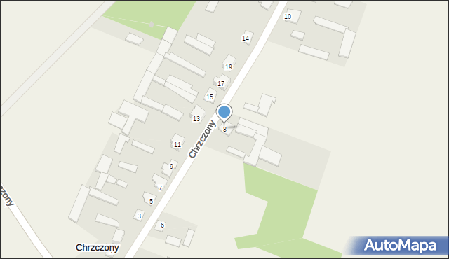 Chrzczony, Chrzczony, 8, mapa Chrzczony