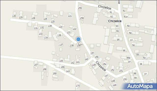 Chrzelice, Chrzelice, 139, mapa Chrzelice