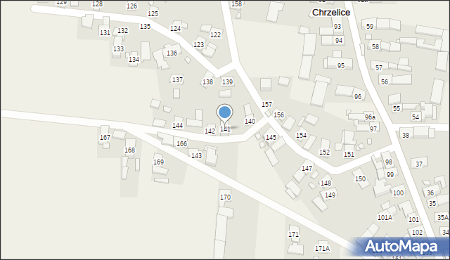 Chrzelice, Chrzelice, 141, mapa Chrzelice