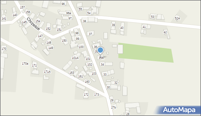 Chrzelice, Chrzelice, 35A, mapa Chrzelice